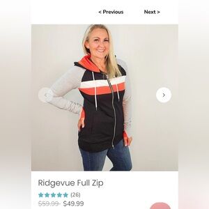 Stylish Black and Orange Zip-Up Hoodie